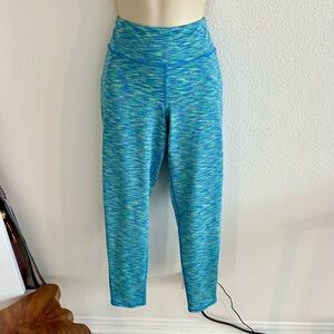 Lilly‎ Pulitzer Weekender Leggings NWT Luxletic Blue Green Space Dye Stripe XL